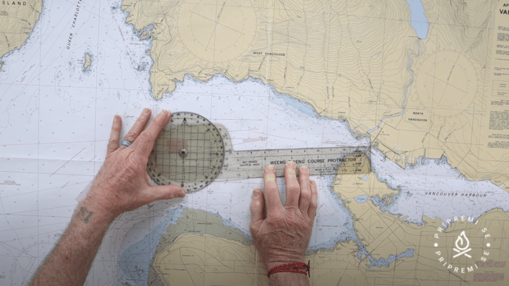 korišćenje alata za navigaciju na mapi - 6 Ključnih Metoda Preživljavanja na Moru