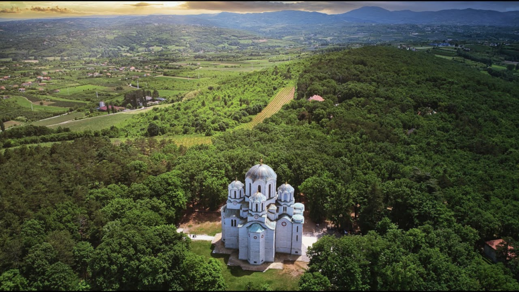 Oplenac - pogled iz vazduha
